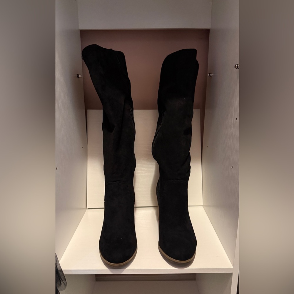 Universal Thread Black Over-the-Knee Suede Boots